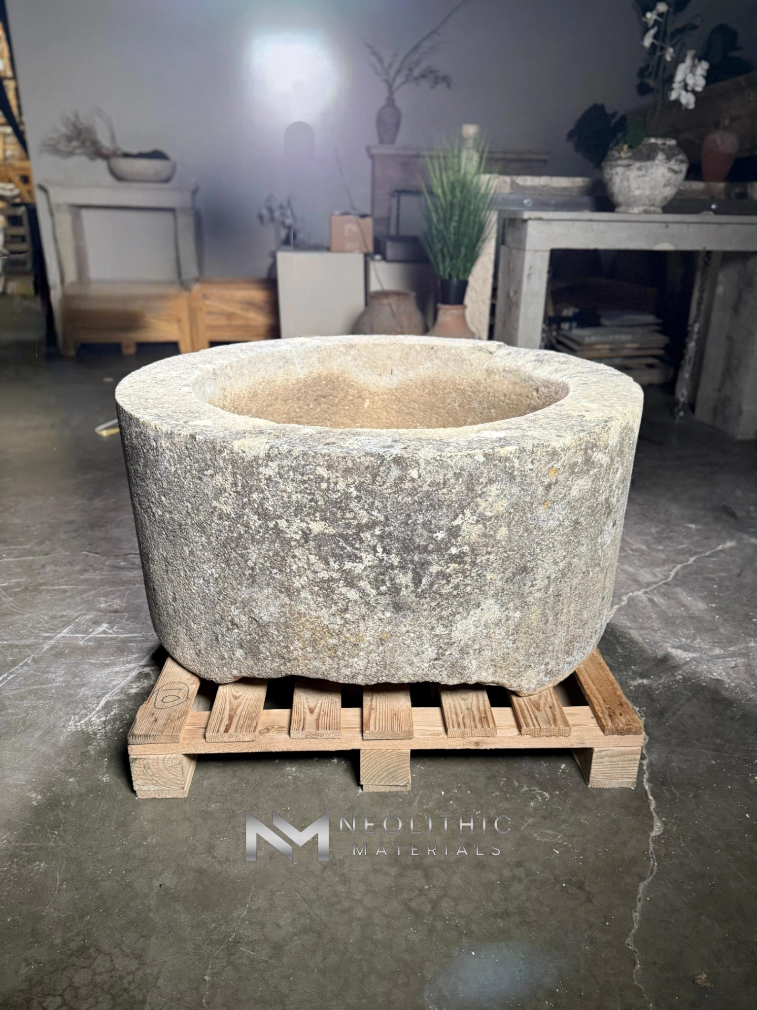 French Antique 19th Century Limestone Well Head - Image 1